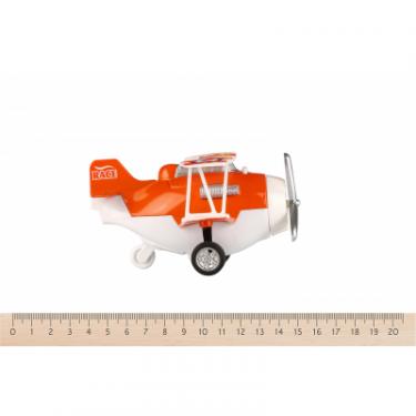 Спецтехника Same Toy Самолет металический инерционный Aircraft оранжевы Фото 2