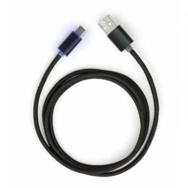 Дата кабель Vinga USB 2.0 AM to Type-C 1m LED black Фото