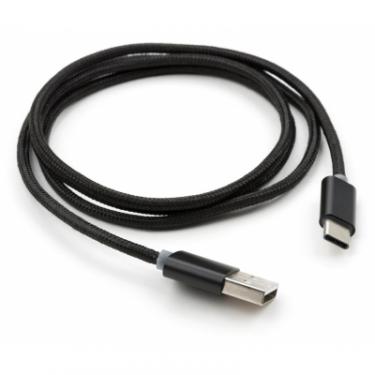 Дата кабель Vinga USB 2.0 AM to Type-C 1m LED black Фото 1
