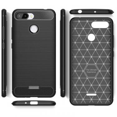 Чехол для мобильного телефона Laudtec для Xiaomi Redmi 6 Carbon Fiber (Black) Фото 3