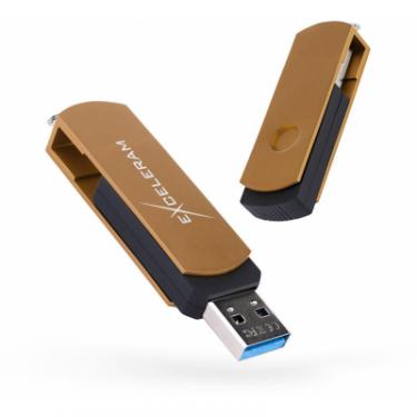 USB флеш накопитель eXceleram 128GB P2 Series Brown/Black USB 3.1 Gen 1 Фото