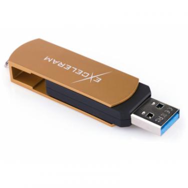 USB флеш накопитель eXceleram 128GB P2 Series Brown/Black USB 3.1 Gen 1 Фото 4