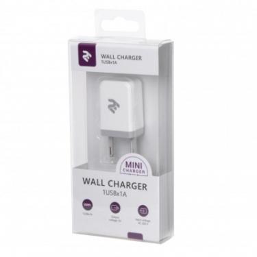 Зарядное устройство 2E USB Wall Charger USB:DC5V/1A, white Фото 3