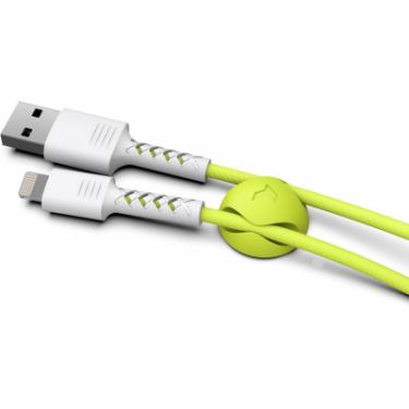 Дата кабель Pixus USB 2.0 AM to Lightning 1.0m Soft white/lime Фото 1
