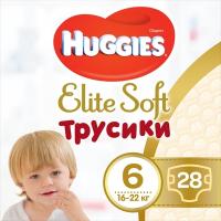 Подгузники Huggies Elite Soft Pants XXL 6 (16-22 кг) Mega 28 шт Фото