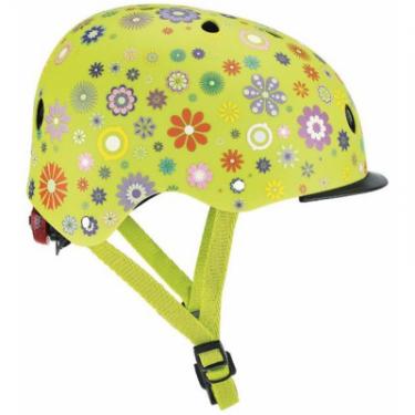 Шлем Globber с фонариком Цветы Зеленый 48-53см (XS/S) Фото