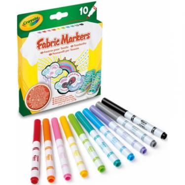 Набор для творчества Crayola Фломастеры для рисования по ткани 10 шт Фото 2