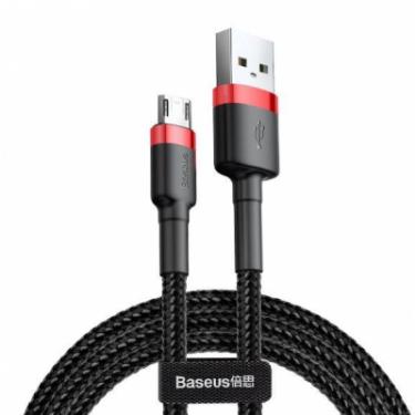 Дата кабель Baseus USB 2.0 AM to Micro 5P 1.0m Cafule 2.4A red+black Фото