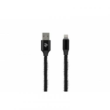 Дата кабель 2E USB 2.0 AM to Lightning 1.0m Fur black Фото