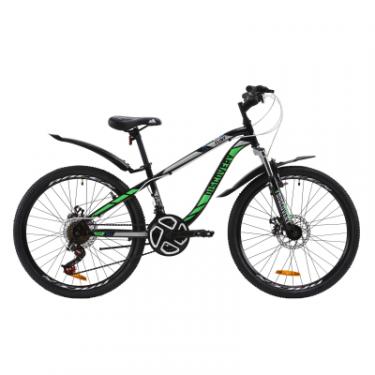 Велосипед Discovery 24" FLINT AM DD рама-13" St 2020 черно-зеленый Фото