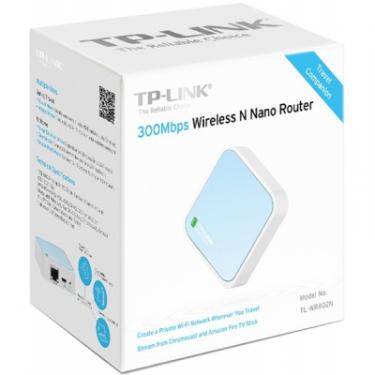 Маршрутизатор TP-Link TL-WR802N N300, 1xFE WAN/LAN, 1xmicro USB nano rou Фото 3