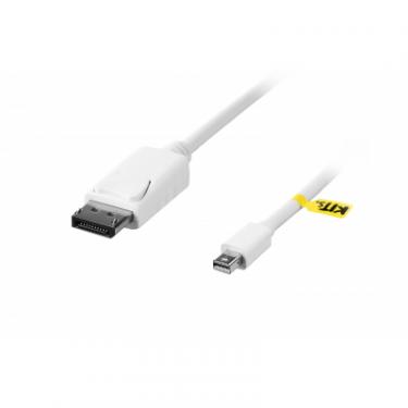 Кабель мультимедийный Kit MiniDisplayPort to DisplayPort 0.3m white Фото 1