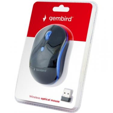Мышка Gembird MUSW-4B-03-B Black+Blue Фото 2