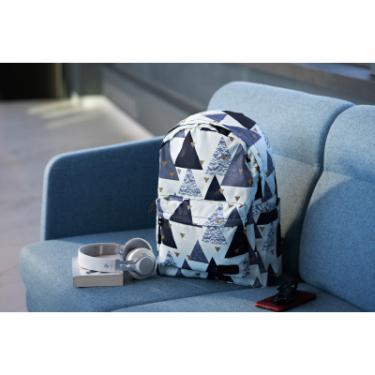 Рюкзак для ноутбука 2E 13" TeensPack Triangles, White Фото 9