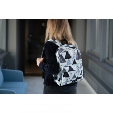 Рюкзак для ноутбука 2E 13" TeensPack Triangles, White Фото 8