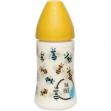 Бутылочка для кормления Suavinex Крылатые истории, 270 мл желтая Фото