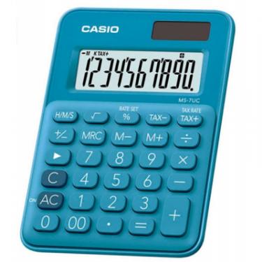 Калькулятор Casio MS-7UC-BU-S-EC голубой Фото