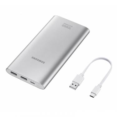Батарея универсальная Samsung EB-P1100, 10000mAh, USB Type-C, Fast Charge Silver Фото 3