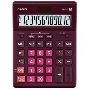 Калькулятор Casio GR-12C-WR-W-EP бордо Фото