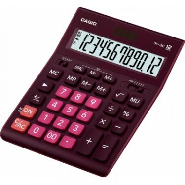 Калькулятор Casio GR-12C-WR-W-EP бордо Фото 1