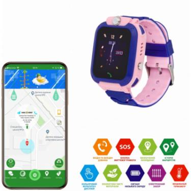 Смарт-часы Discovery D2000 THERMO pink Kids smart watch-phone з термоме Фото 1