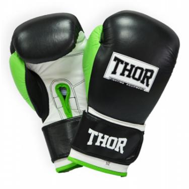 Боксерские перчатки Thor Typhoon 12oz Black/Green/White Фото