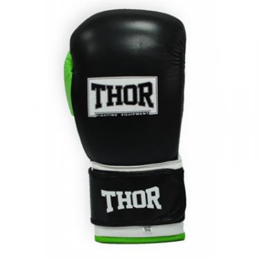 Боксерские перчатки Thor Typhoon 12oz Black/Green/White Фото 2
