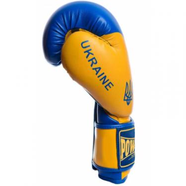 Боксерские перчатки PowerPlay 3021 Ukraine 14oz Blue/Yellow Фото 1