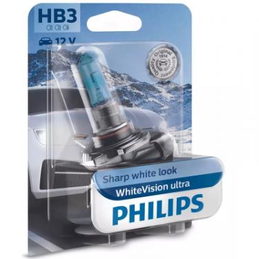 Автолампа Philips HB3 WhiteVision Ultra +60%, 3800K, 1шт/блістер Фото