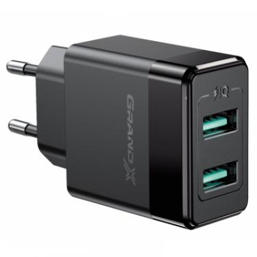 Зарядное устройство Grand-X 2USB 5V 2,4A + micro-USB cable Фото 1