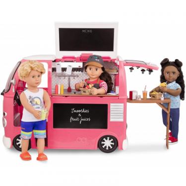 Игровой набор Our Generation транспорт для кукол Продуктовый фургон розовый Фото 4
