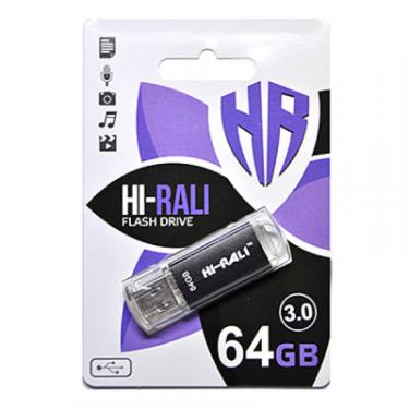 USB флеш накопитель Hi-Rali 64GB Rocket Series Black USB 3.0 Фото