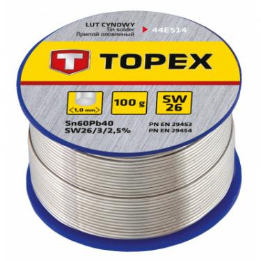 Припой для пайки Topex оловянный 60Sn, проволока 1.0 мм,100 г Фото