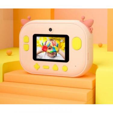 Интерактивная игрушка XoKo Цифровой детский фотоапарат- принтер Розовый Зайка Фото 1