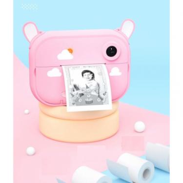 Интерактивная игрушка XoKo Цифровой детский фотоапарат- принтер Розовый Зайка Фото 2