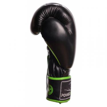 Боксерские перчатки PowerPlay 3018 10oz Black/Green Фото 1