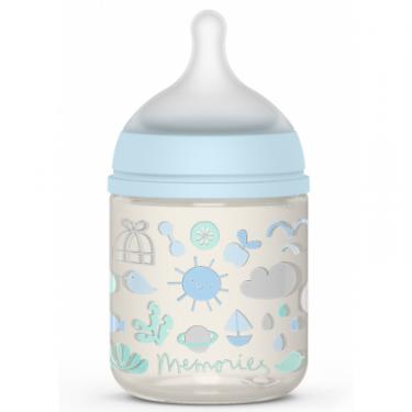 Бутылочка для кормления Suavinex Memories Истории малышей 150 мл. голубая Фото