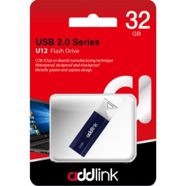 USB флеш накопитель AddLink 32GB U12 Dark Blue USB 2.0 Фото 1