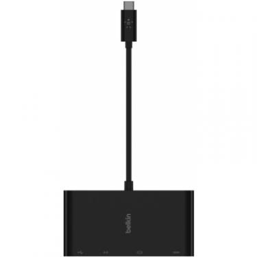 Переходник Belkin USB-C to Ethernet, HDMI, VGA, USB-A, black Фото 2