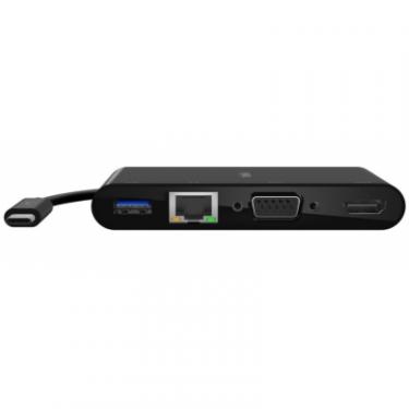 Переходник Belkin USB-C to Ethernet, HDMI, VGA, USB-A, black Фото 3