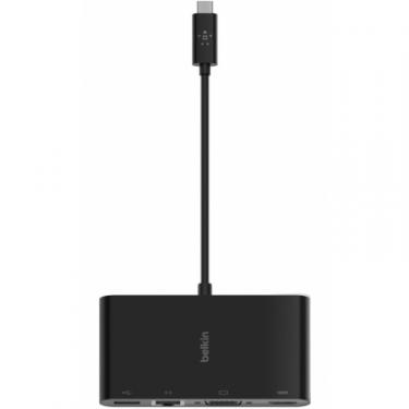 Переходник Belkin USB-C to Ethernet, HDMI, VGA, USB-A, black Фото 4