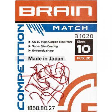Крючок Brain fishing Match B1020 10 (20 шт/уп) Red Фото 1