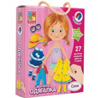 Развивающая игрушка Vladi Toys Магнитная одевалка Соня, укр. Фото