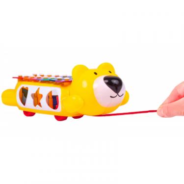 Развивающая игрушка BeBeLino Ксилофон-сортер на колесах, желтый Фото 5