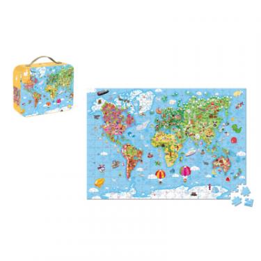 Пазл Janod двусторонний Карта мира 300 элементов Фото 1