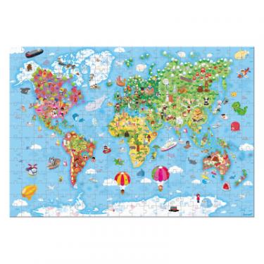 Пазл Janod двусторонний Карта мира 300 элементов Фото 3