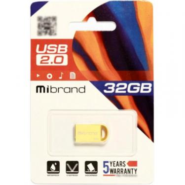 USB флеш накопитель Mibrand 32GB lynx Gold USB 2.0 Фото 1