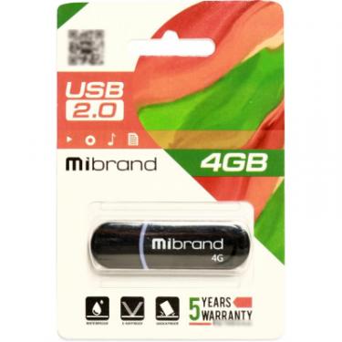 USB флеш накопитель Mibrand 4GB Panther Black USB 2.0 Фото 1