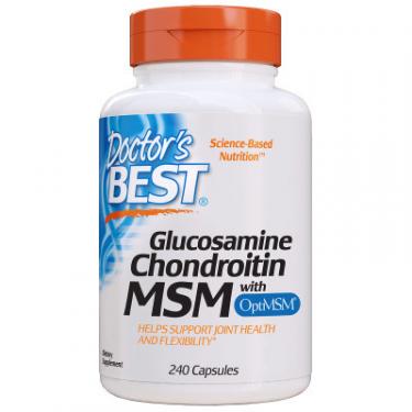 Витаминно-минеральный комплекс Doctor's Best Глюкозамин Хондроитин МСМ, OptiMSM, 240 капсул Фото