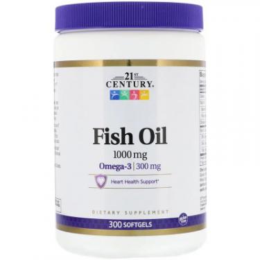 Жирные кислоты 21st Century Рыбий жир, Омега-3, 1000 мг, 300 мягких таблеток Фото